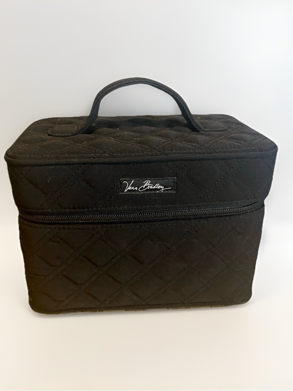 New Vera Bradley Black Quilted Choo Choo Case NWOT